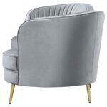 Sophia Upholstered Sofa with Camel Back Grey and Gold 506864 by Coaster Furniture - Image 5