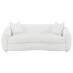 Isabella Upholstered Tight Back Sofa White 509871 by Coaster Furniture - Image 2