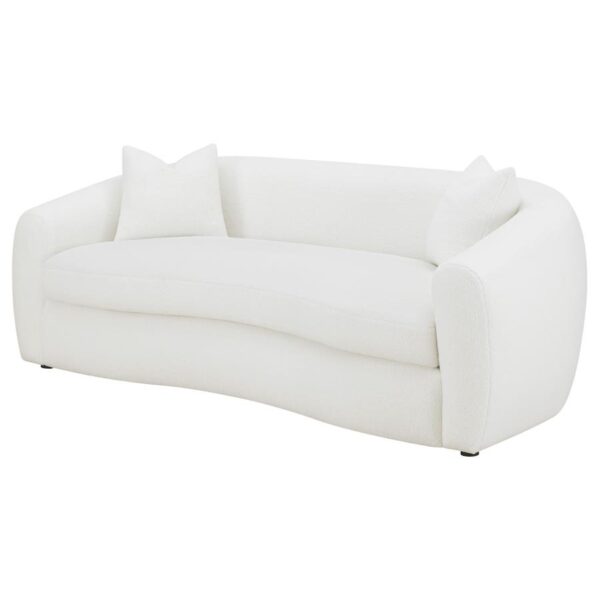 Isabella Upholstered Tight Back Sofa White 509871 by Coaster Furniture - Image 9