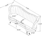 Sophia Upholstered Loveseat with Camel Back Gray and Gold 506865 by Coaster Furniture - Image 8