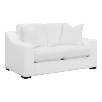 Ashlyn Upholstered Sloped Arms Loveseat White 509892 by Coaster Furniture