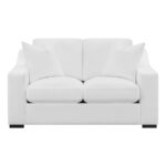 Ashlyn Upholstered Sloped Arms Loveseat White 509892 by Coaster Furniture - Image 3