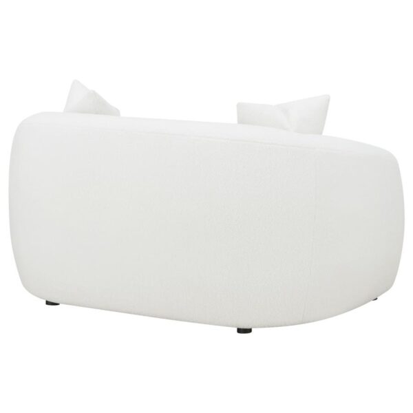 Isabella Upholstered Tight Back Loveseat White 509872 by Coaster Furniture - Image 5