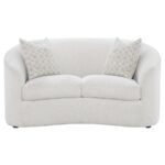 Rainn Upholstered Tight Back Loveseat Latte 509172 by Coaster Furniture - Image 2