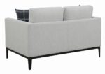 Apperson Cushioned Back Loveseat Light Grey 508682 by Coaster Furniture - Image 2