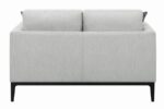 Apperson Cushioned Back Loveseat Light Grey 508682 by Coaster Furniture - Image 4