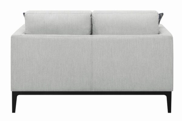 Apperson Cushioned Back Loveseat Light Grey 508682 by Coaster Furniture - Image 4