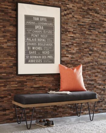 Chad Upholstered Bench with Hairpin Legs Dark Blue 501837 by Coaster Furniture