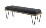 Chad Upholstered Bench with Hairpin Legs Dark Blue 501837 by Coaster Furniture - Image 2