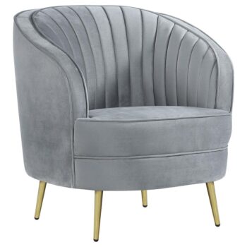 Sophia Upholstered Chair Gray and Gold 506866 by Coaster Furniture