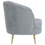 Sophia Upholstered Chair Gray and Gold 506866 by Coaster Furniture - Image 2