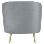 Sophia Upholstered Chair Gray and Gold 506866 by Coaster Furniture - Image 3