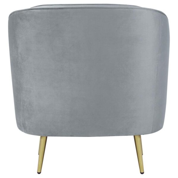 Sophia Upholstered Chair Gray and Gold 506866 by Coaster Furniture - Image 3