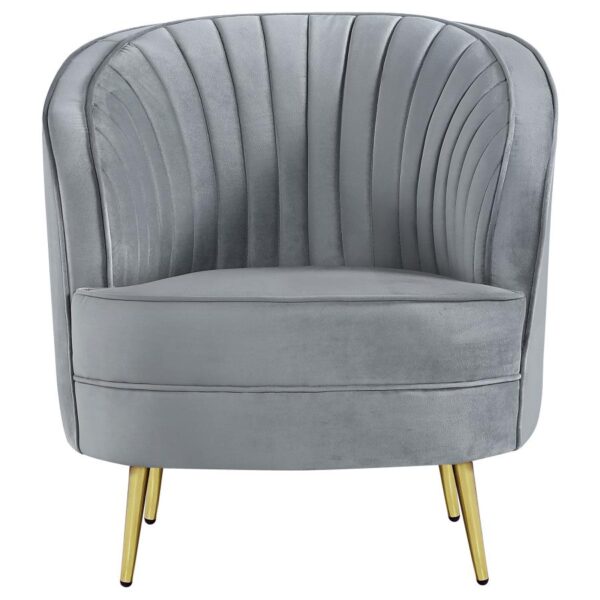 Sophia Upholstered Chair Gray and Gold 506866 by Coaster Furniture - Image 6