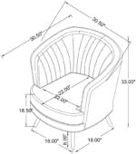 Sophia Upholstered Chair Gray and Gold 506866 by Coaster Furniture - Image 8