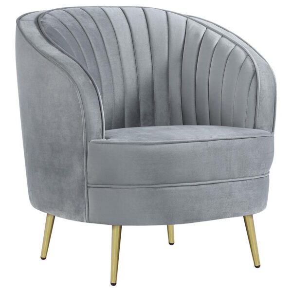 Sophia Upholstered Chair Gray and Gold 506866 by Coaster Furniture - Image 10