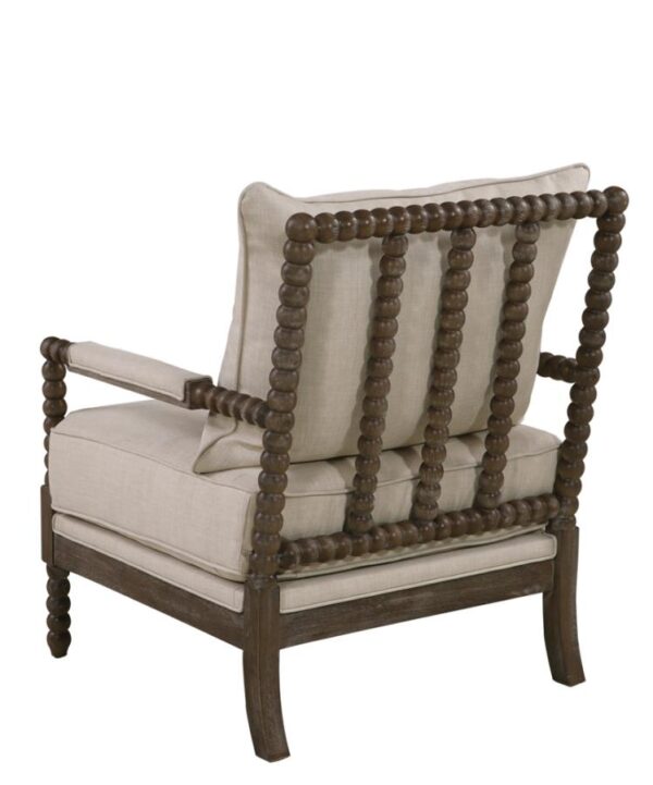 Cushion Back Accent Chair Oatmeal and Natural 905362 by Coaster Furniture - Image 5