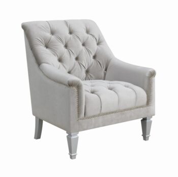 Avonlea Sloped Arm Tufted Chair Gray 508463 by Coaster Furniture