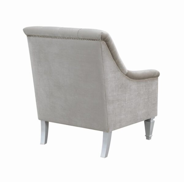 Avonlea Sloped Arm Tufted Chair Gray 508463 by Coaster Furniture - Image 3