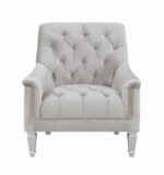 Avonlea Sloped Arm Tufted Chair Gray 508463 by Coaster Furniture - Image 6
