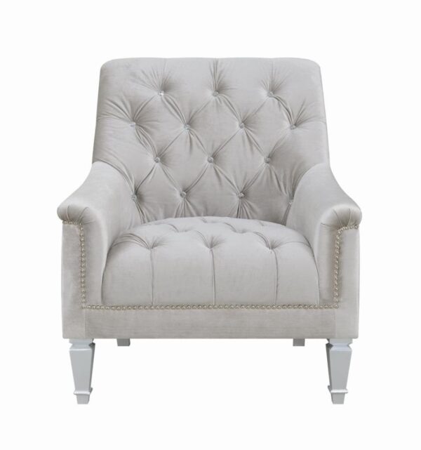 Avonlea Sloped Arm Tufted Chair Gray 508463 by Coaster Furniture - Image 6