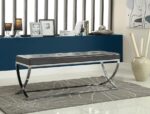 Rectangle Upholstered Tufted Bench Black 501156 by Coaster Furniture
