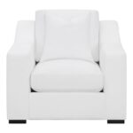 Ashlyn Upholstered Sloped Arms Chair White 509893 by Coaster Furniture - Image 2