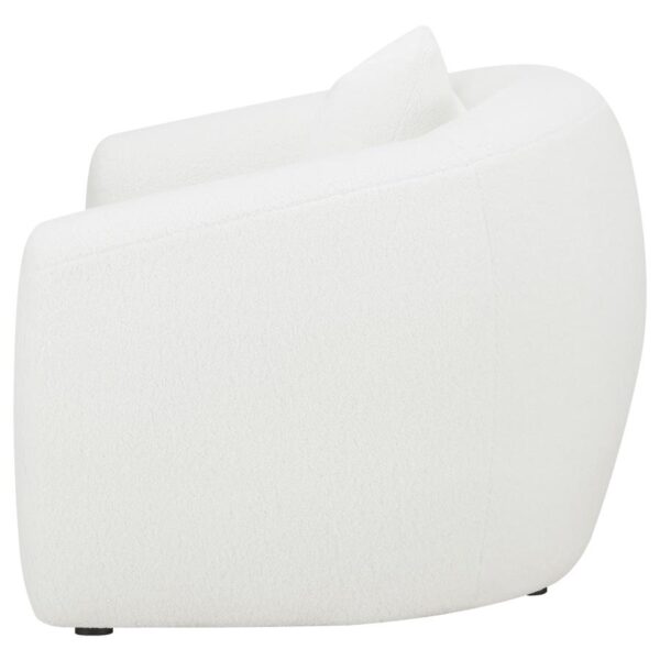 Isabella Upholstered Tight Back Chair White 509873 by Coaster Furniture - Image 5