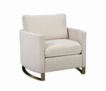 Corliss Upholstered Arched Arms Chair Beige 508823 by Coaster Furniture - Image 2