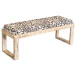 Sled Leg Upholstered Accent Bench Black and White 914138 by Coaster Furniture - Image 4