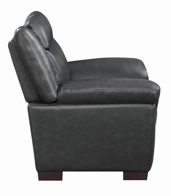 Arabella Pillow Top Upholstered Chair Gray 506593 by Coaster Furniture - Image 2