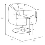 Upholstered Swivel Accent Chair Beige and Matte Black 905739 by Coaster Furniture - Image 4