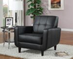 Padded Seat Accent Chair Black 900204 by Coaster Furniture