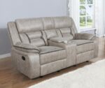Greer Upholstered Tufted Back Glider Loveseat 651352 by Coaster Furniture