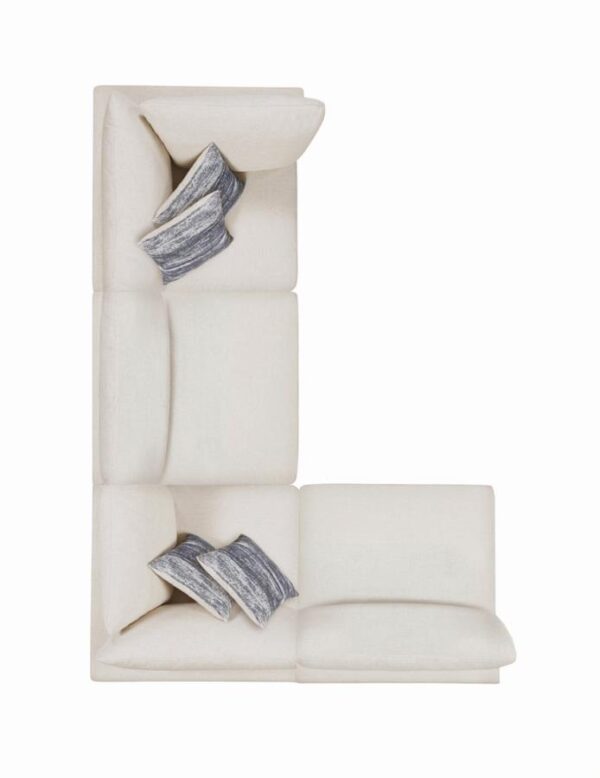 Serene Upholstered Armless Chair Beige 551321 by Coaster Furniture - Image 6