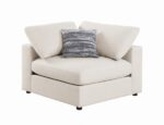 Serene Upholstered Corner Beige 551322 by Coaster Furniture