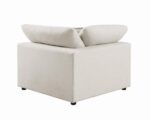 Serene Upholstered Corner Beige 551322 by Coaster Furniture - Image 6