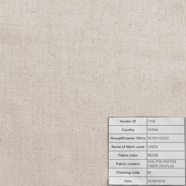 Serene Upholstered Corner Beige 551322 by Coaster Furniture - Image 9