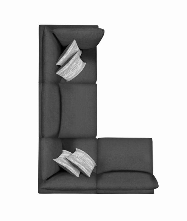 Serene Upholstered Armless Chair Charcoal  551324 by Coaster Furniture - Image 6