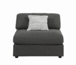 Serene Upholstered Armless Chair Charcoal  551324 by Coaster Furniture - Image 14
