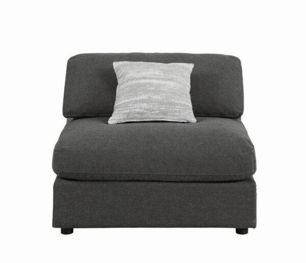 Serene Upholstered Armless Chair Charcoal  551324 by Coaster Furniture - Image 14