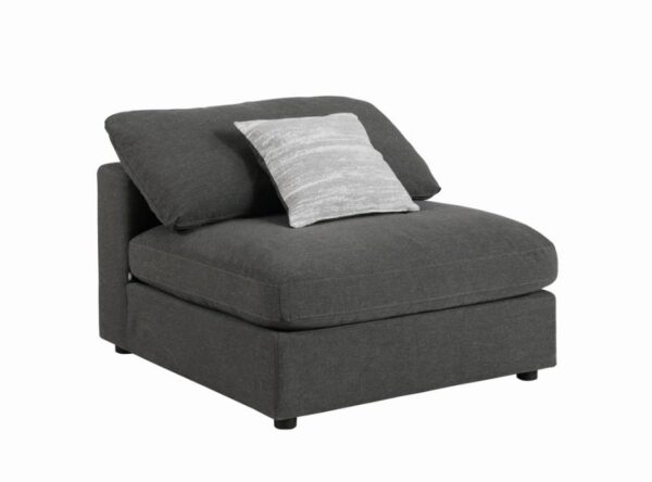 Serene Upholstered Armless Chair Charcoal  551324 by Coaster Furniture - Image 15