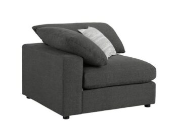 Serene Upholstered Corner Charcoal 551325 by Coaster Furniture