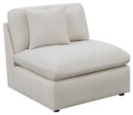 Hobson Cushion Back Armless Chair Off-White 551451 by Coaster Furniture