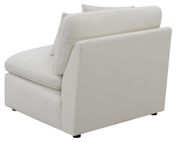 Hobson Cushion Back Armless Chair Off-White 551451 by Coaster Furniture - Image 5