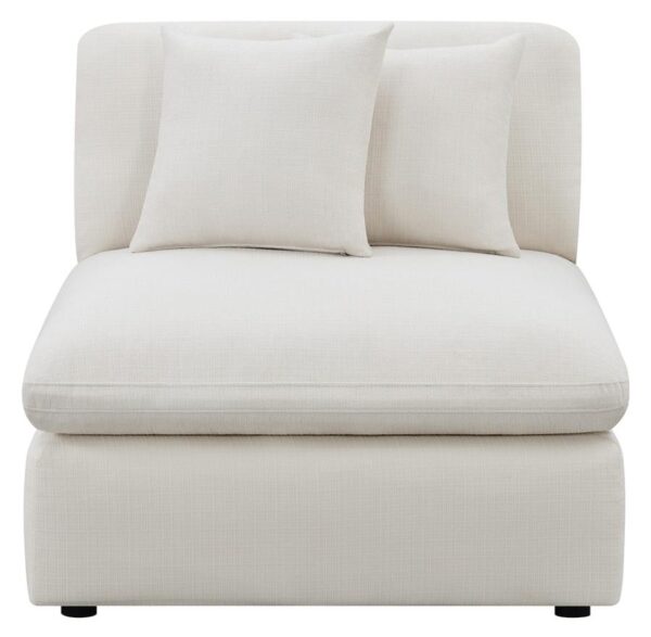 Hobson Cushion Back Armless Chair Off-White 551451 by Coaster Furniture - Image 7