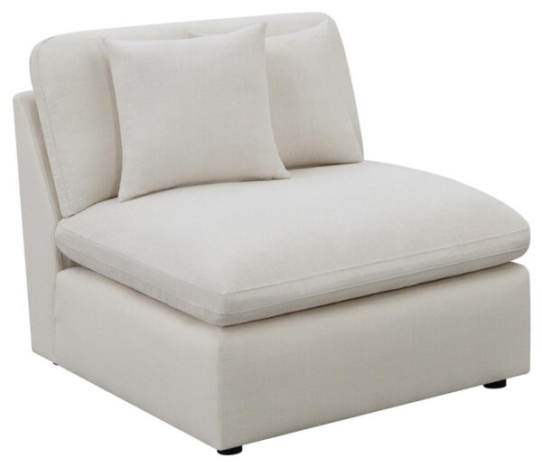 Hobson Cushion Back Armless Chair Off-White 551451 by Coaster Furniture - Image 10
