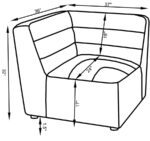 Sunny Upholstered Corner Natural 551622 by Coaster Furniture - Image 6
