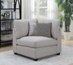 Gray Cambria Upholstered Corner Chair 551512 by Coaster Furniture