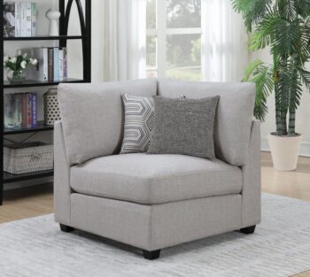 Gray Cambria Upholstered Corner Chair 551512 by Coaster Furniture
